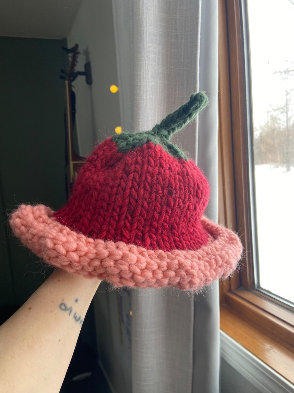 100% Wool Strawberry Bucket hat